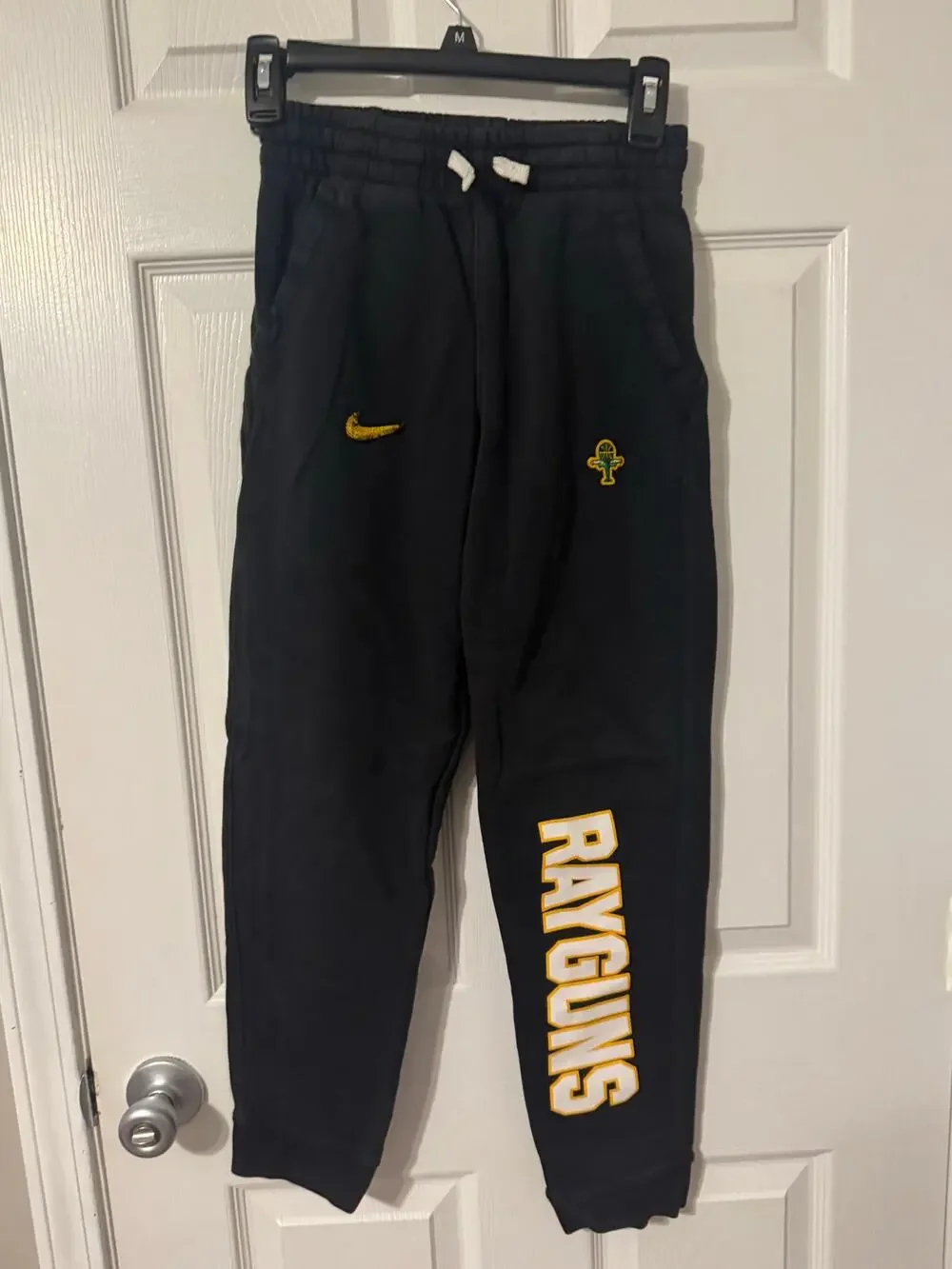 Nike Rayguns Black Athletic Jogger Sweatpants Kids Sz: Large